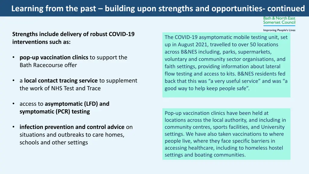 learning from the past building upon strengths 1