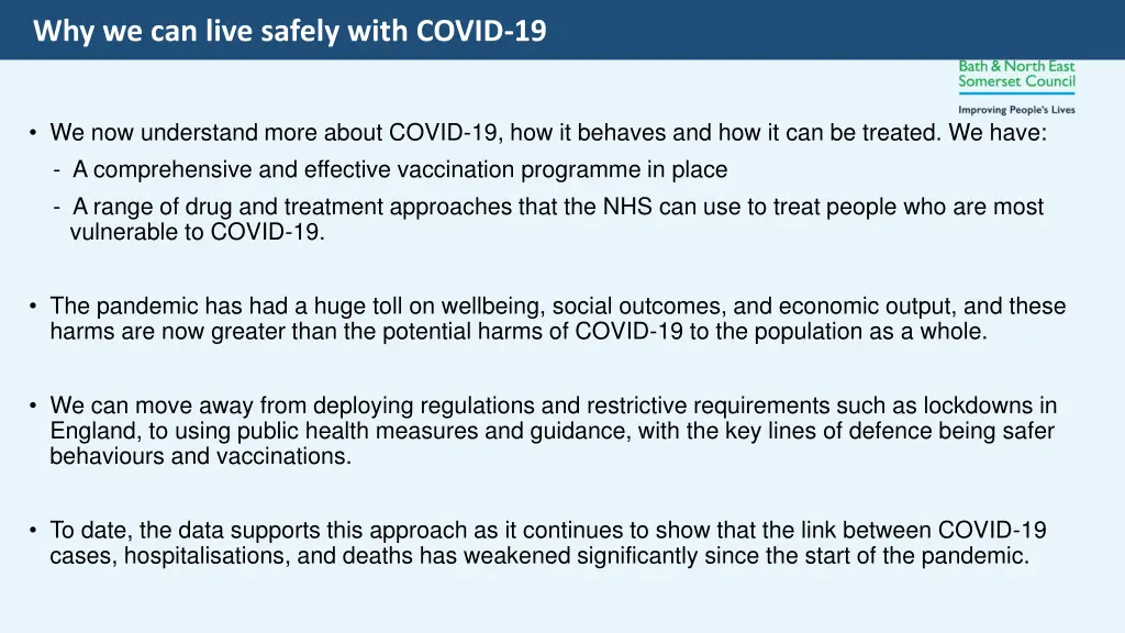 why we can live safely with covid 19