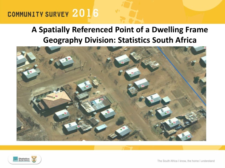 a spatially referenced point of a dwelling frame