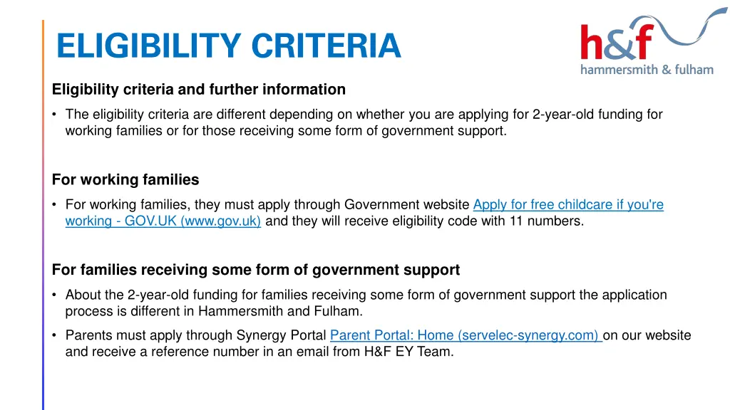 eligibility criteria