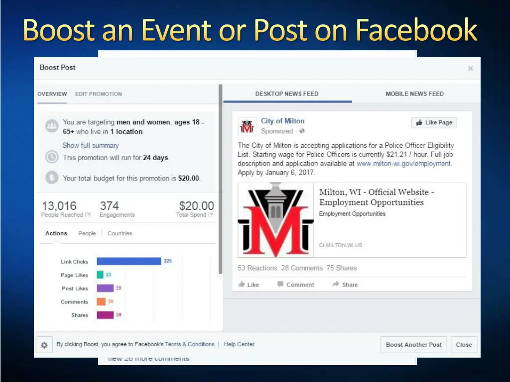 boost an event or post on facebook 1