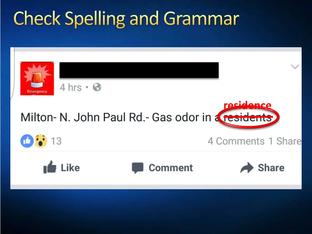check spelling and grammar