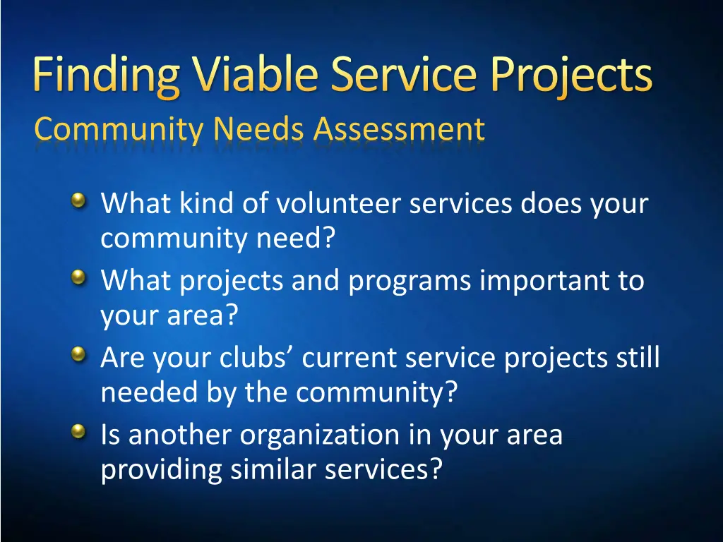 finding viable service projects community needs 1