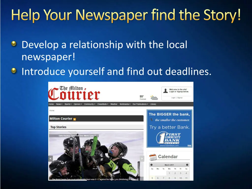 help your newspaper find the story 1