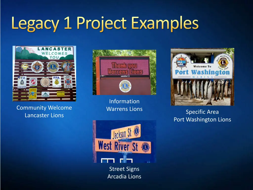 legacy 1 project examples