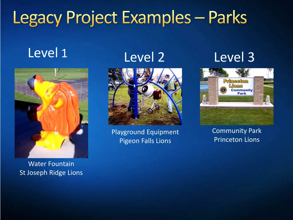 legacy project examples parks