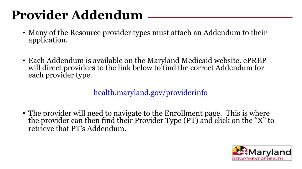 provider addendum 1