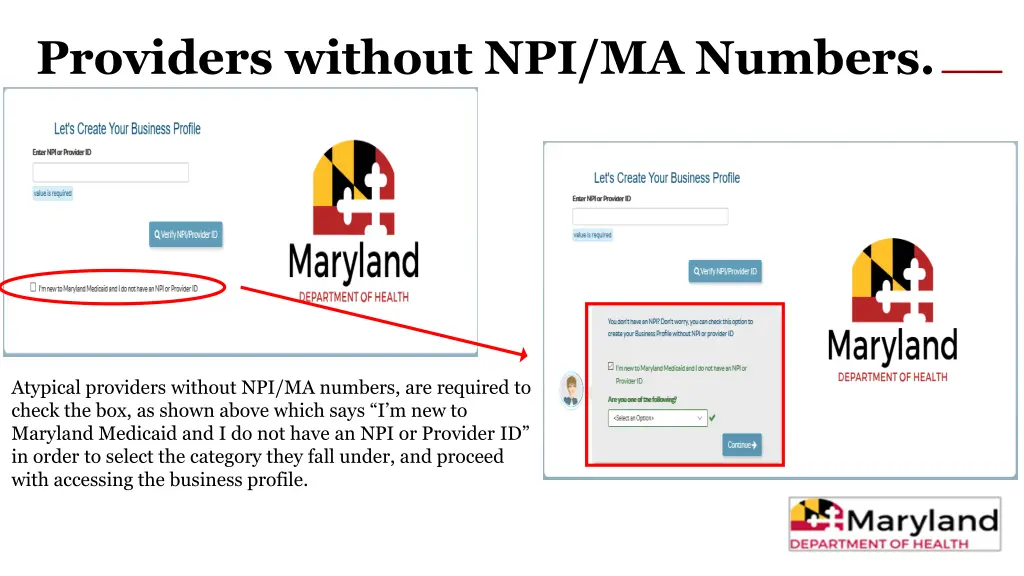 providers without npi ma numbers