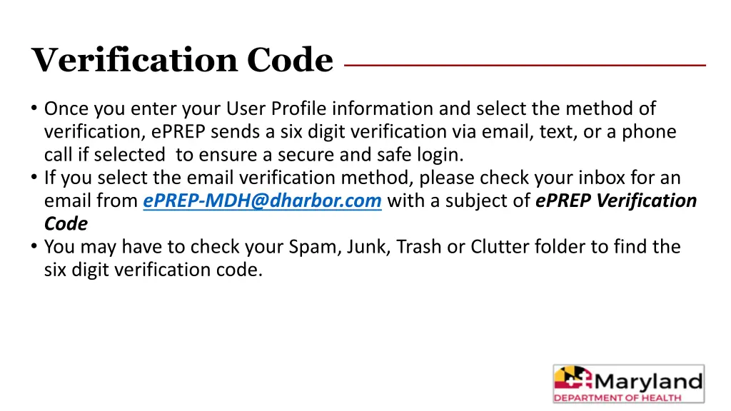 verification code