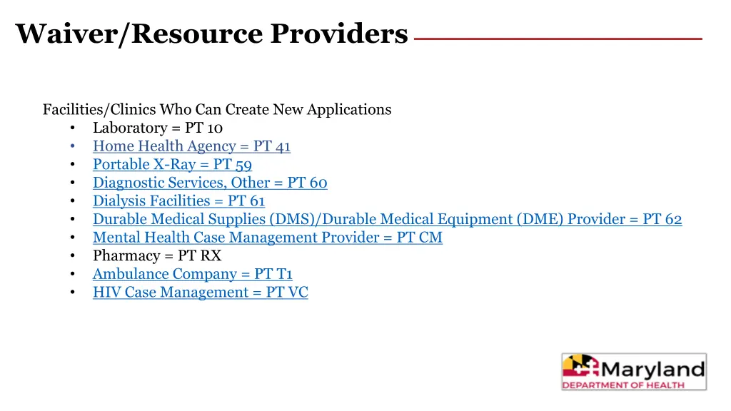 waiver resource providers 2