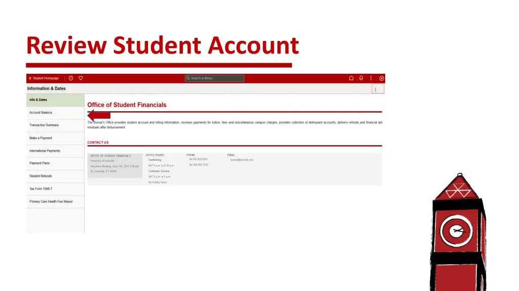 review student account 1