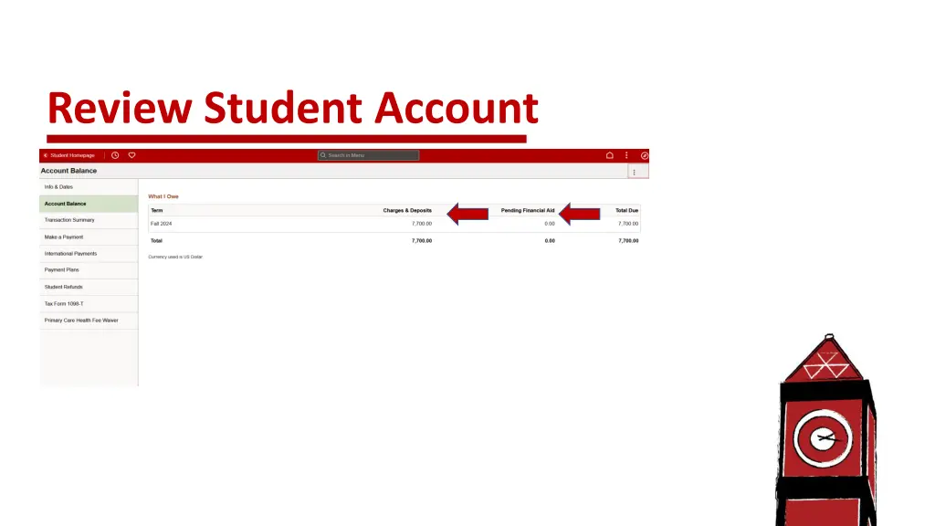 review student account 2