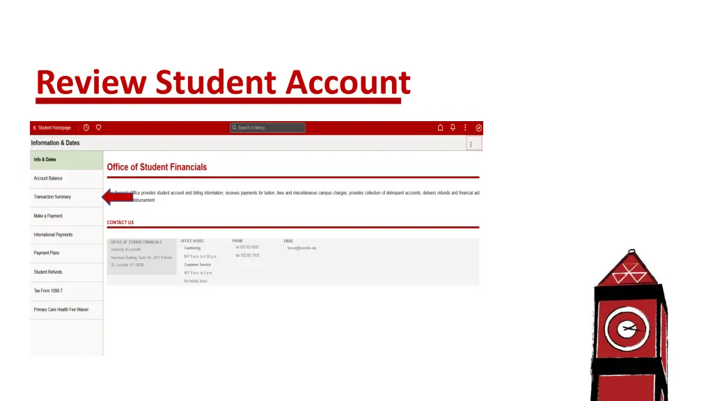 review student account 3