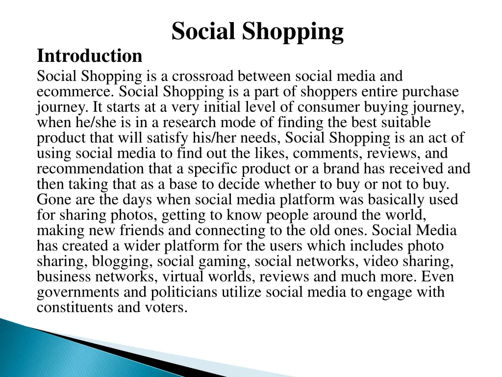 social shopping