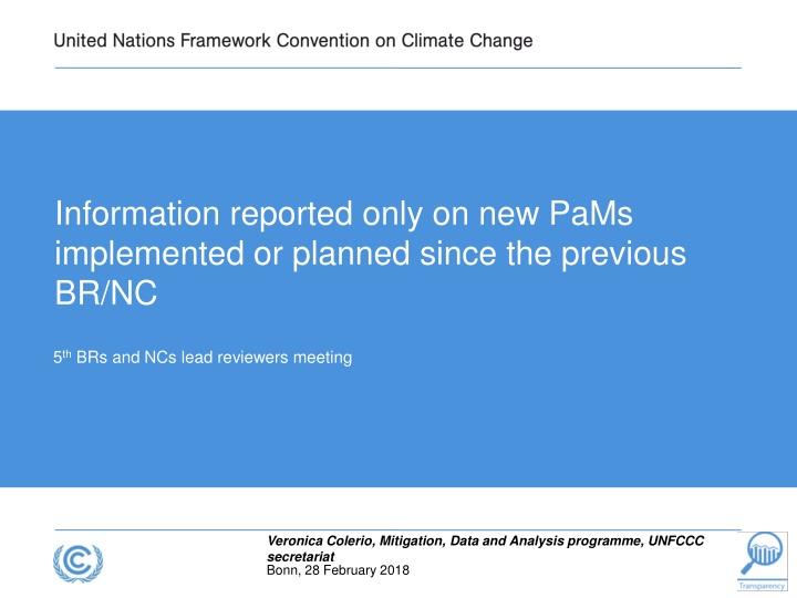 information reported only on new pams implemented