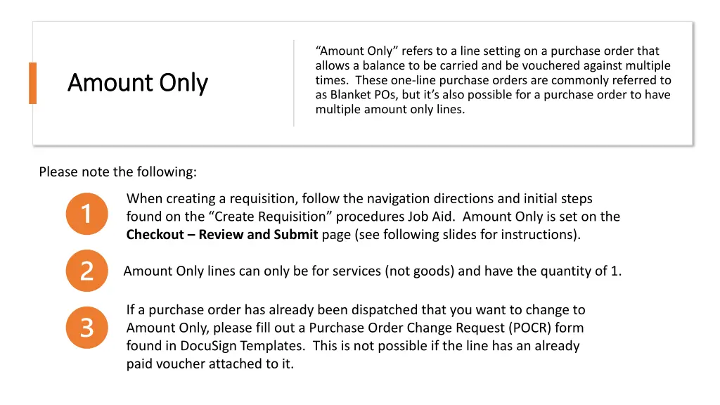 amount only refers to a line setting