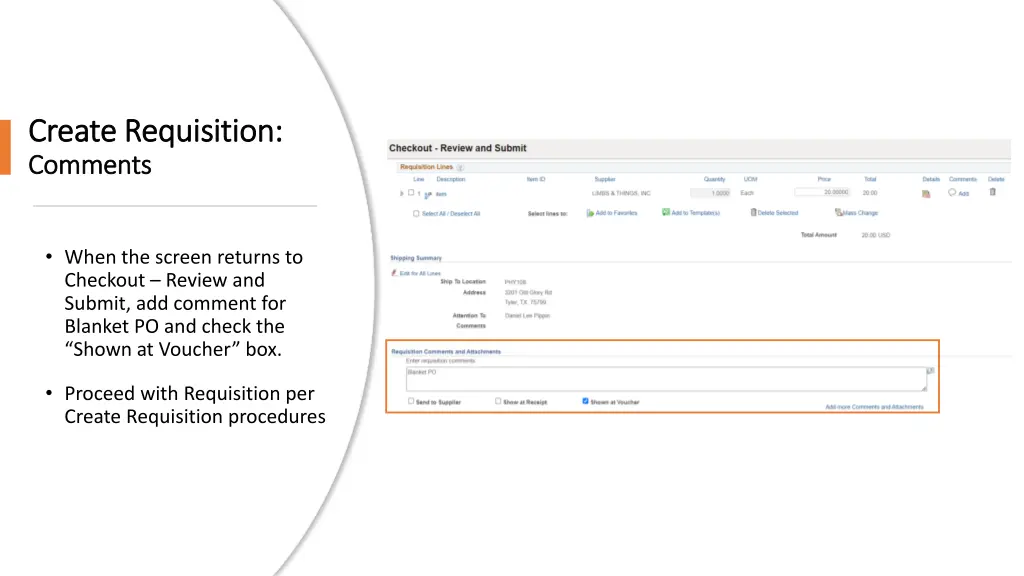 create requisition create requisition comments