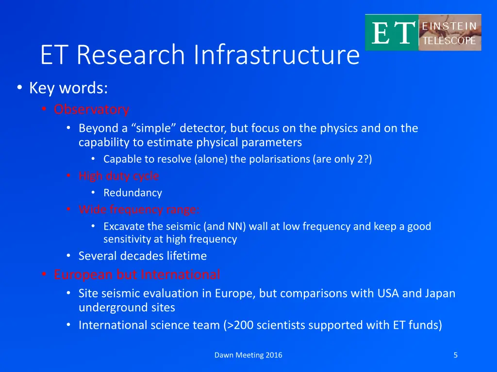 et research infrastructure key words observatory