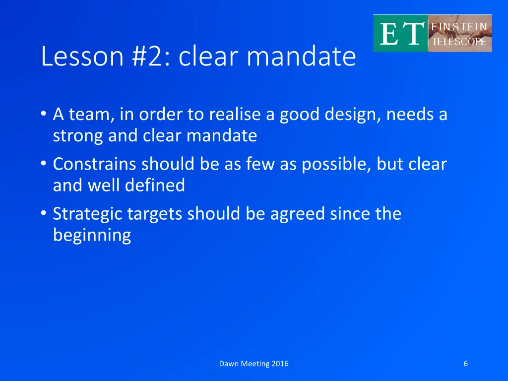 lesson 2 clear mandate