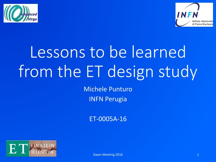 lessons to be learned from the et design study