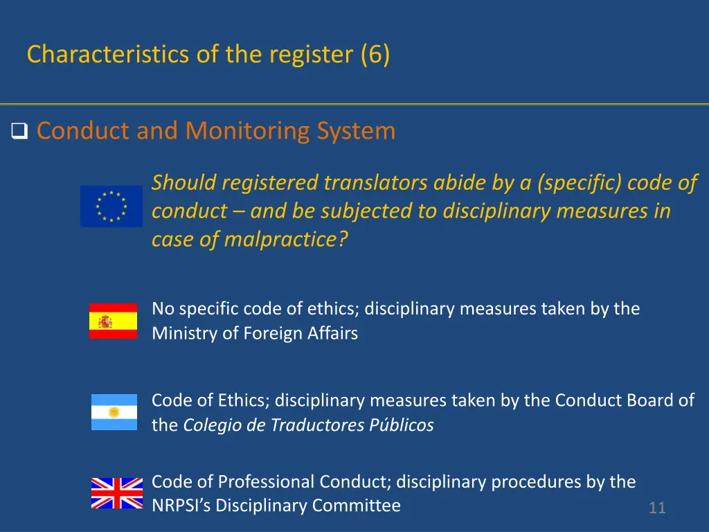 characteristics of the register 6