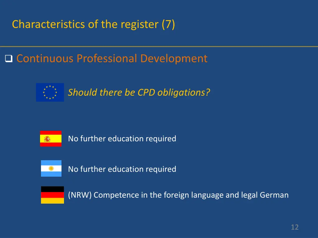 characteristics of the register 7