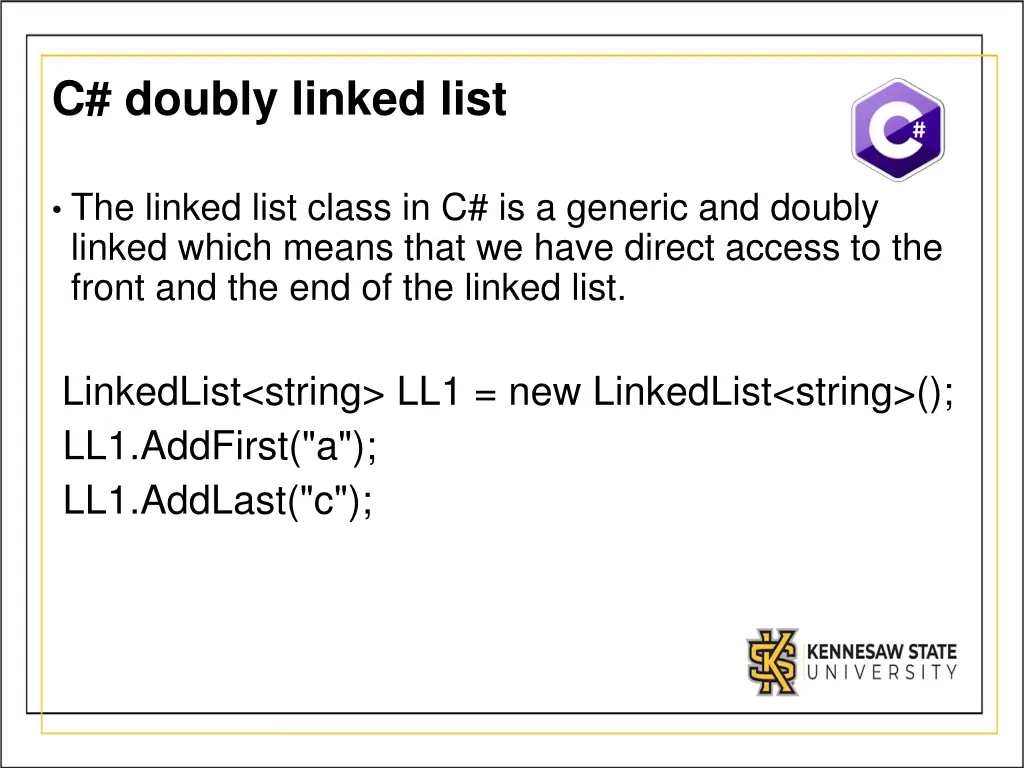 c doubly linked list