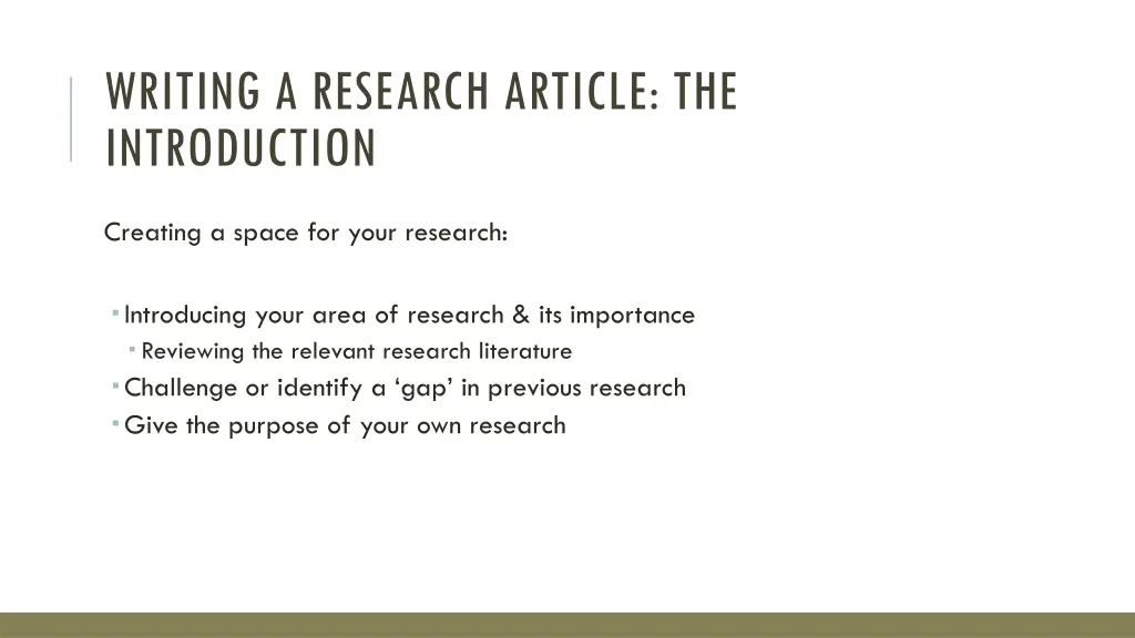 writing a research article the introduction