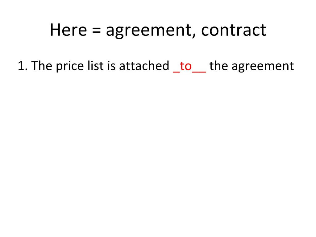 here agreement contract 1