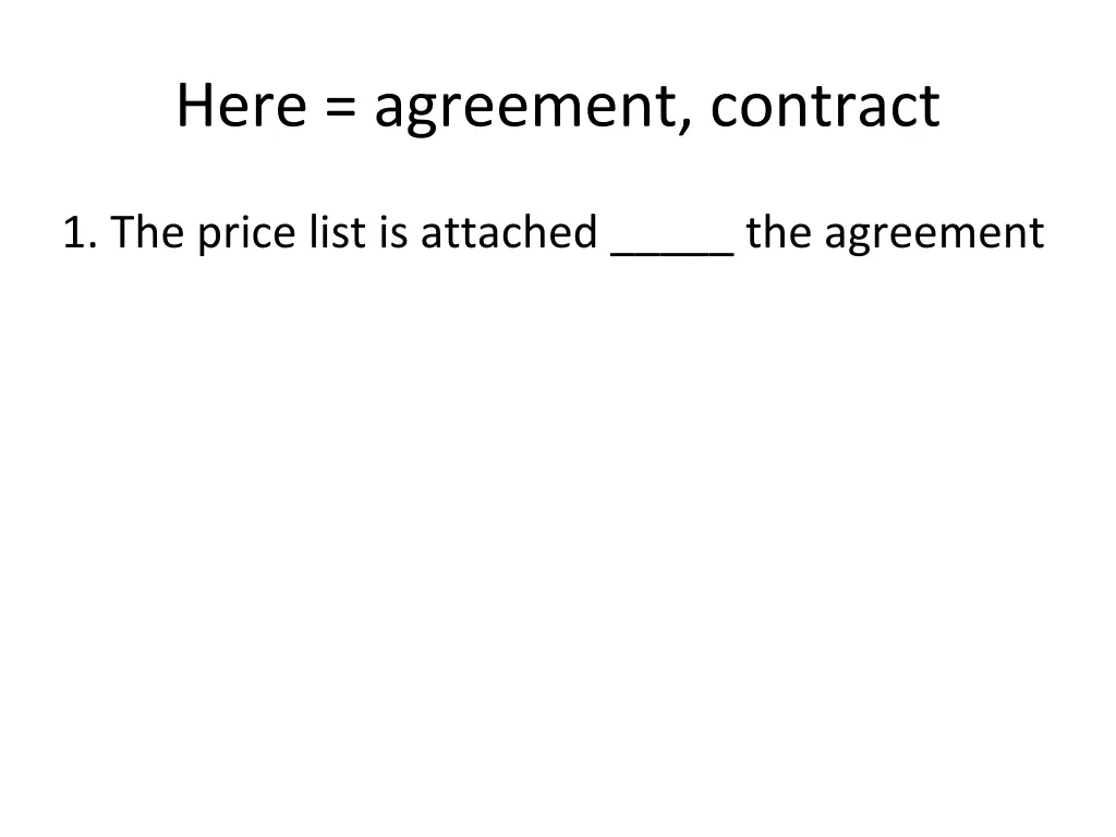 here agreement contract