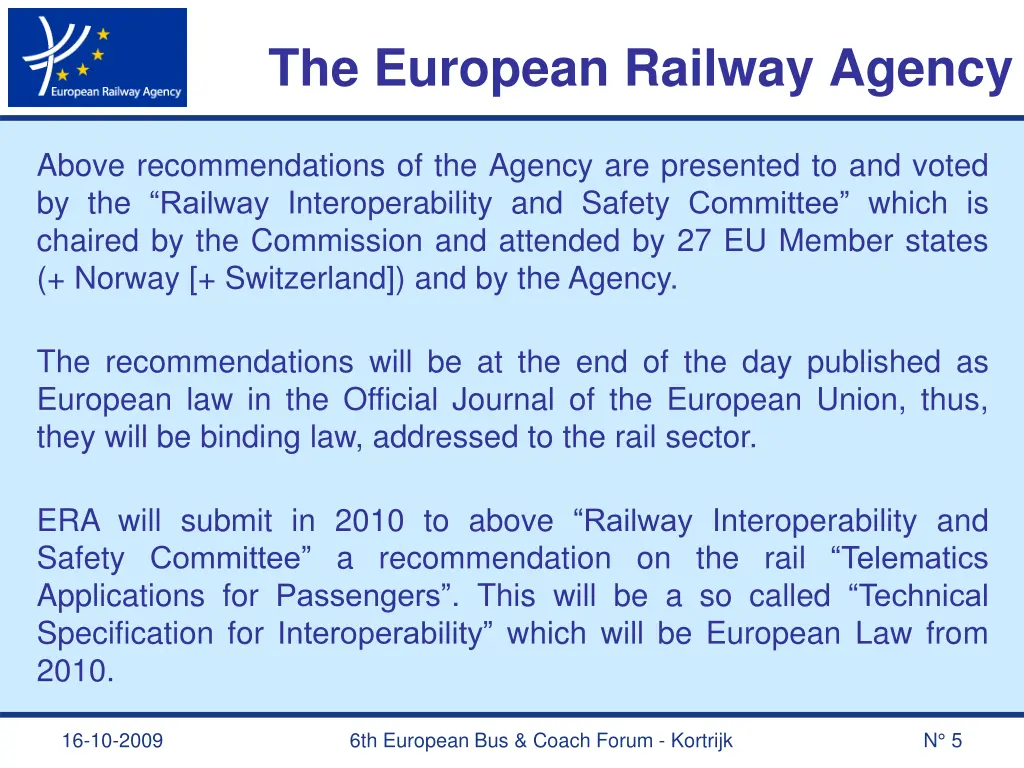 the european railway agency 1