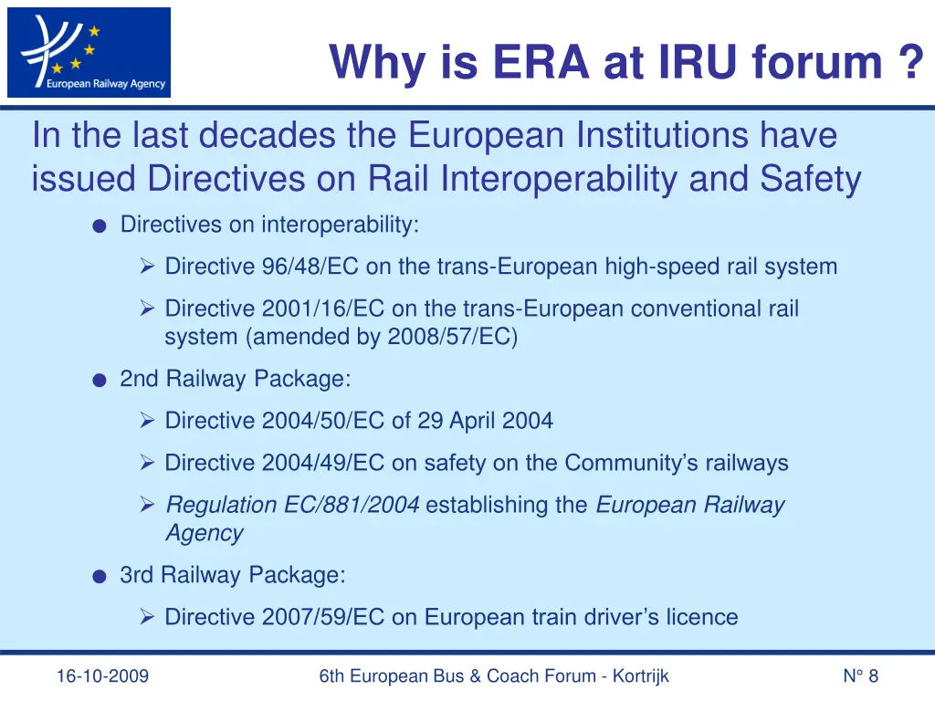 why is era at iru forum