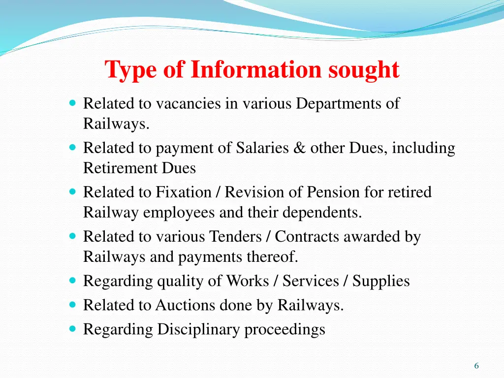 type of information sought 1