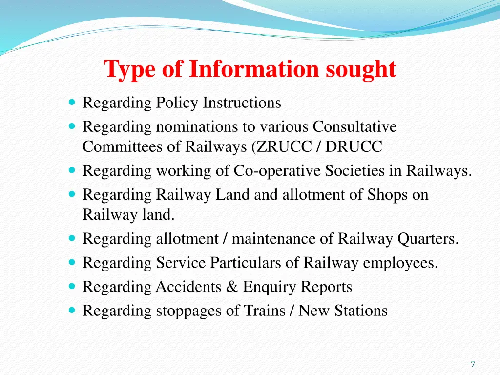 type of information sought 2