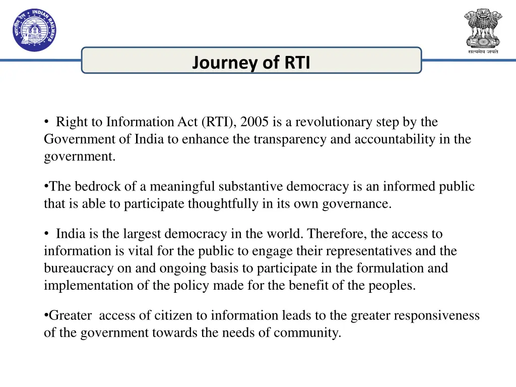 journey of rti