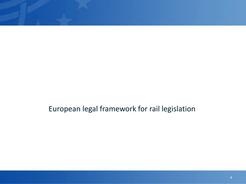 european legal framework for rail legislation