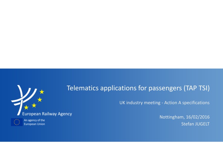 telematics applications for passengers tap tsi