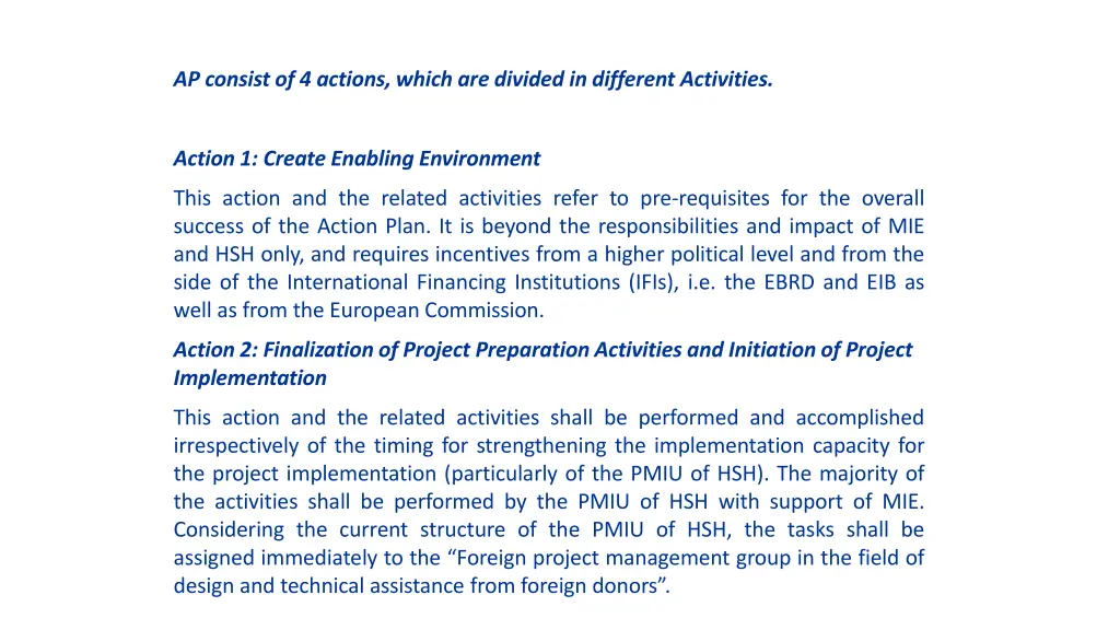 ap consist of 4 actions which are divided