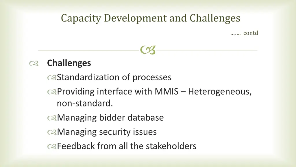 capacity development and challenges contd 5