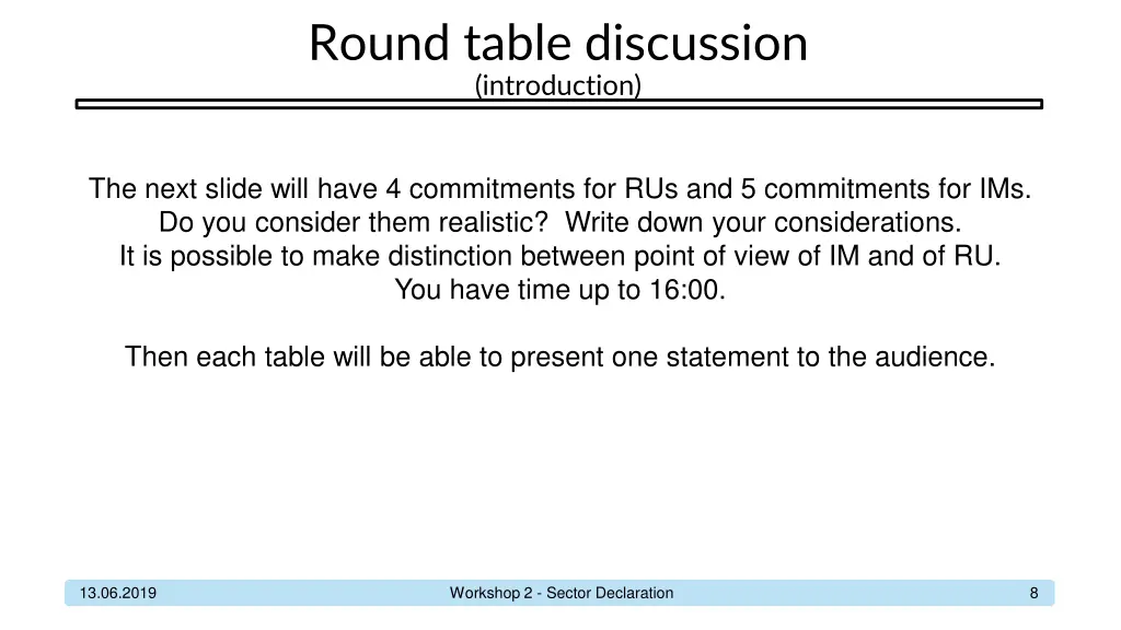 round table discussion introduction