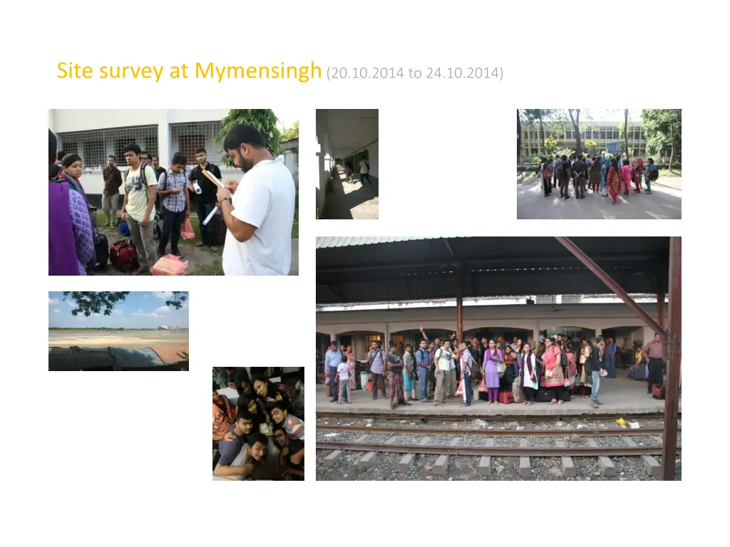 site survey at mymensingh 20 10 2014 to 24 10 2014