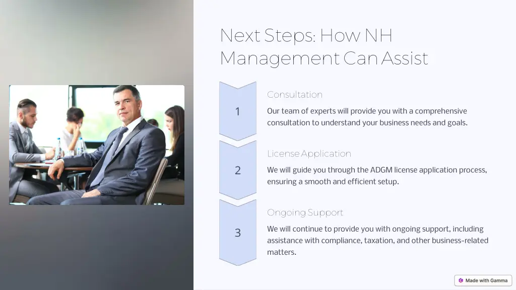 next steps how nh management can assist