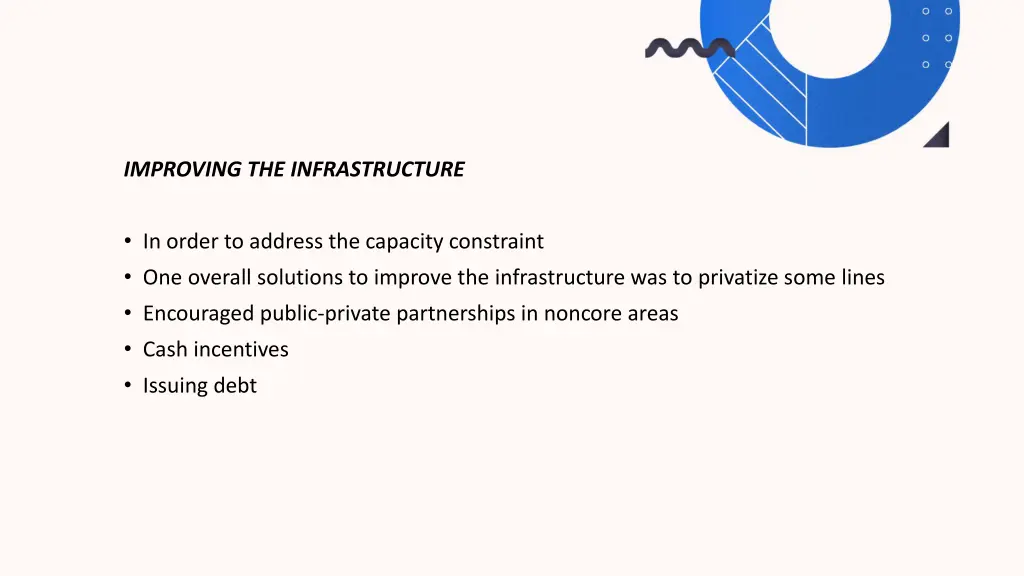 improving the infrastructure