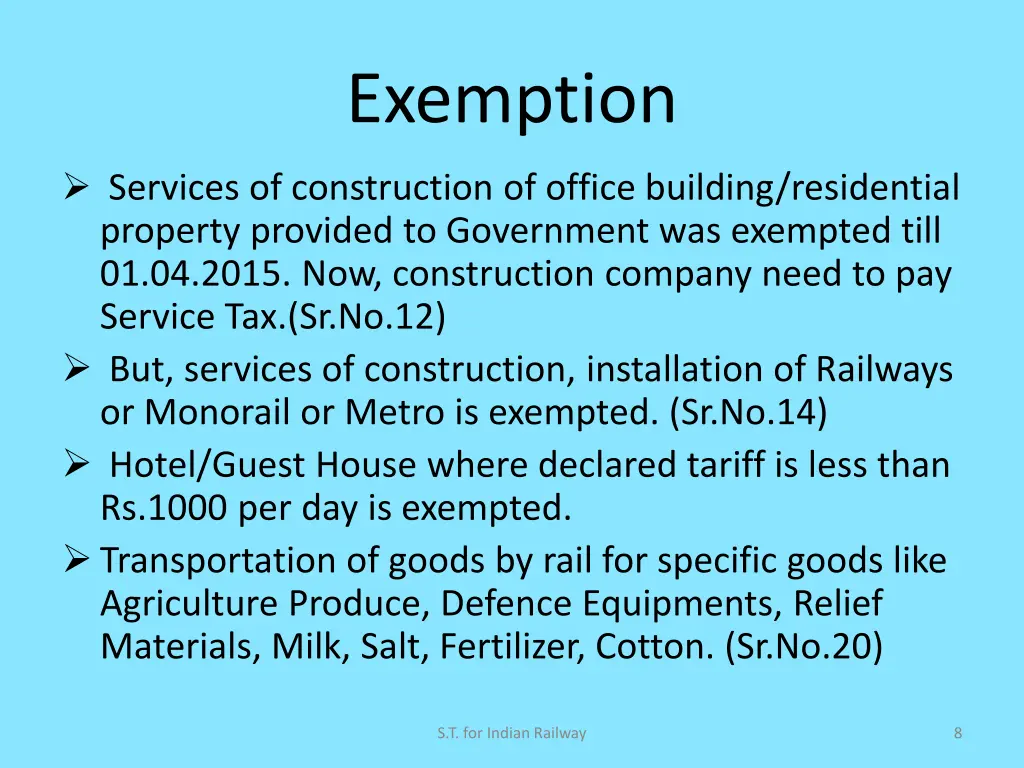 exemption