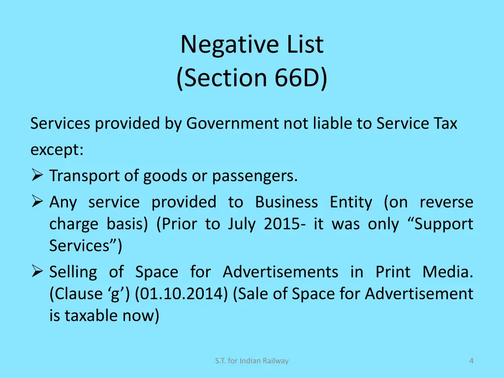 negative list section 66d