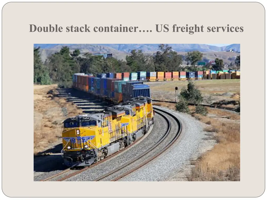 double stack container us freight services