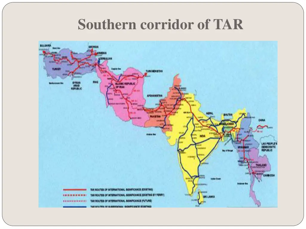 southern corridor of tar