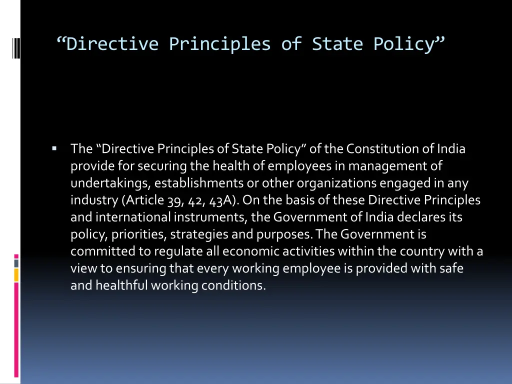 directive principles of state policy