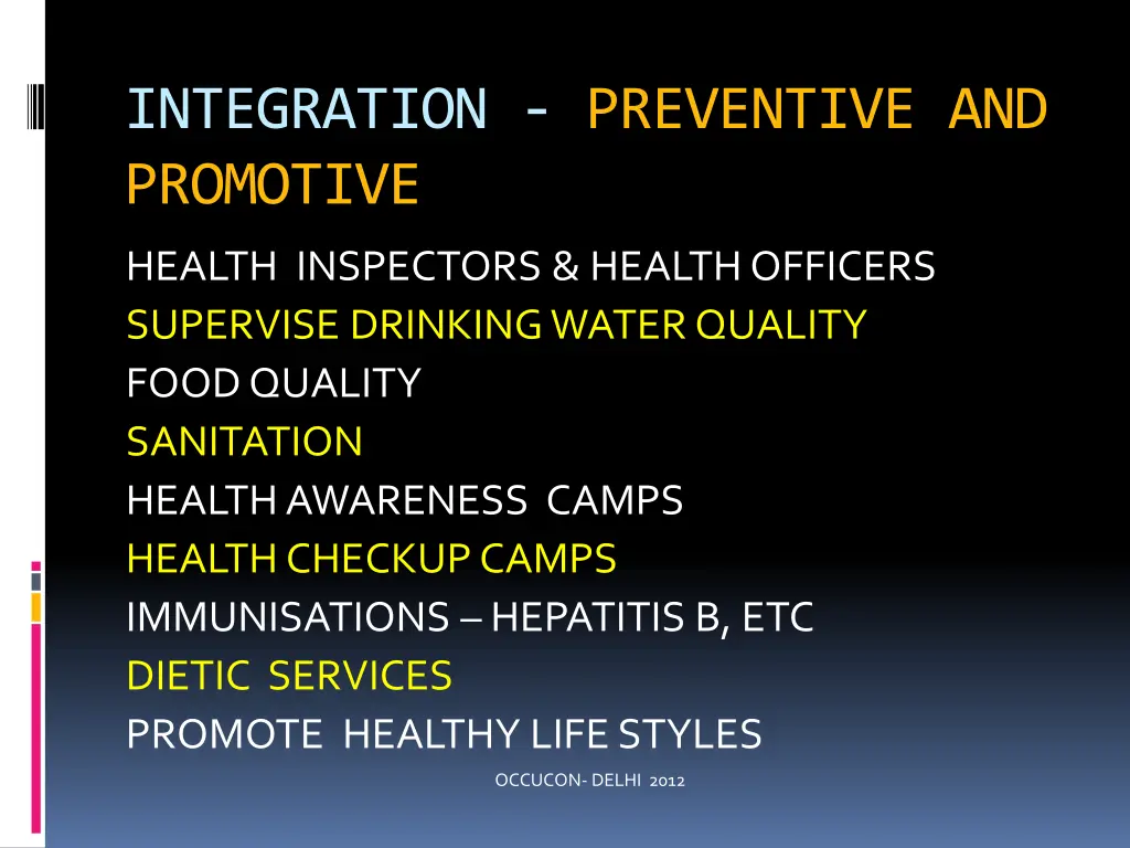 integration preventive and promotive