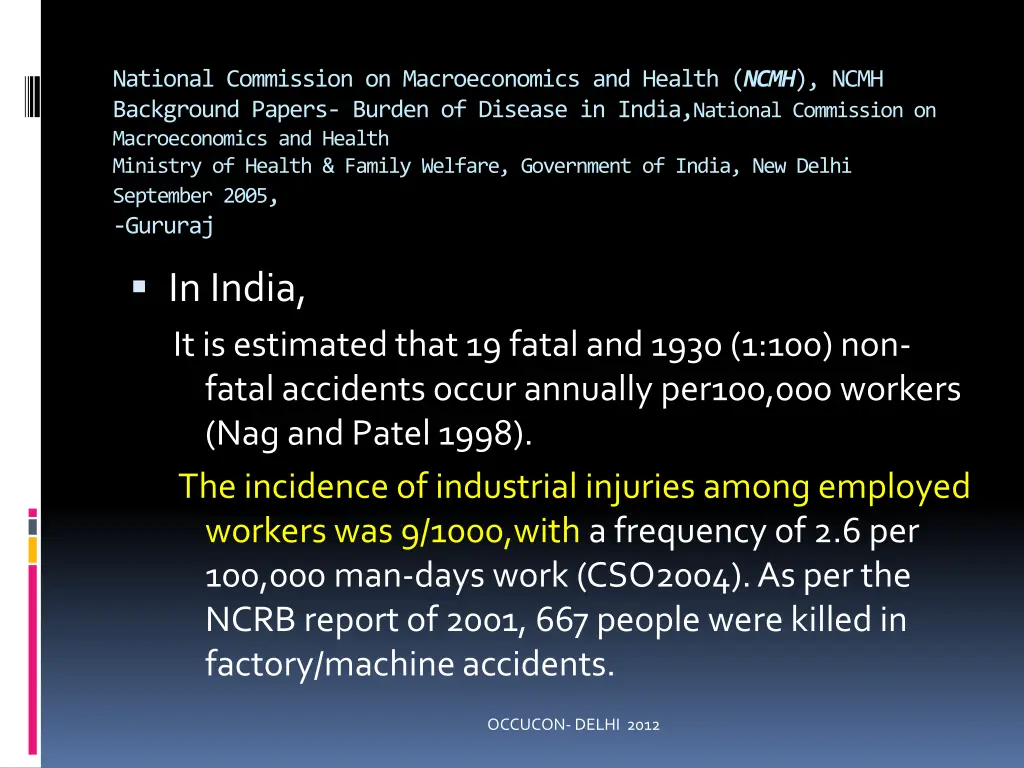 national commission on macroeconomics and health